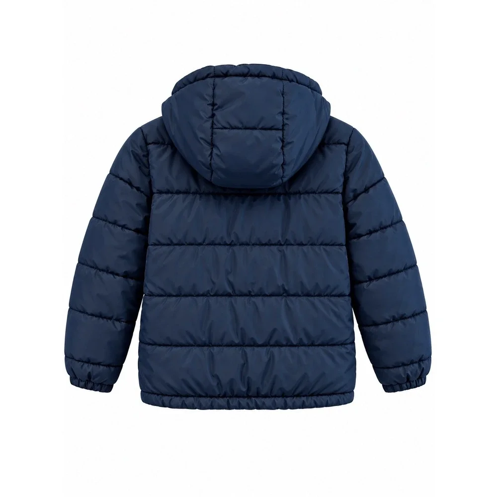 The Children's Place Boys Navy Blue Hooded Puffer Jacket Size 5T Quilted Coat